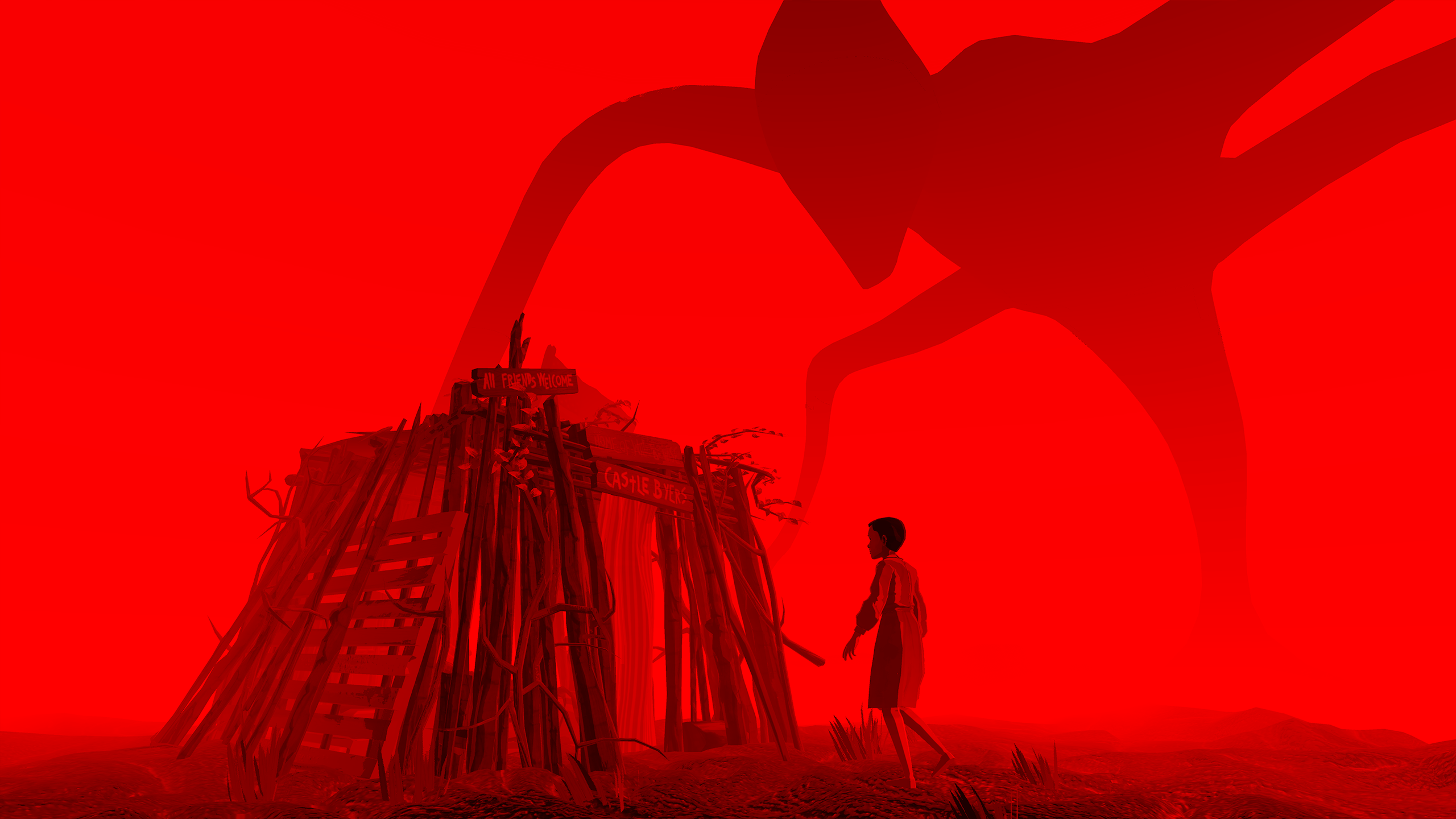 A well-known scene for Stranger Things fans: The Castle Byers! Stranger Things, Game Screenshots