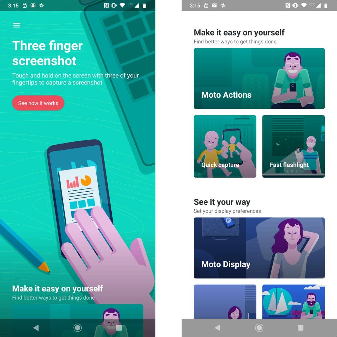 Motorola One Zoom Moto App