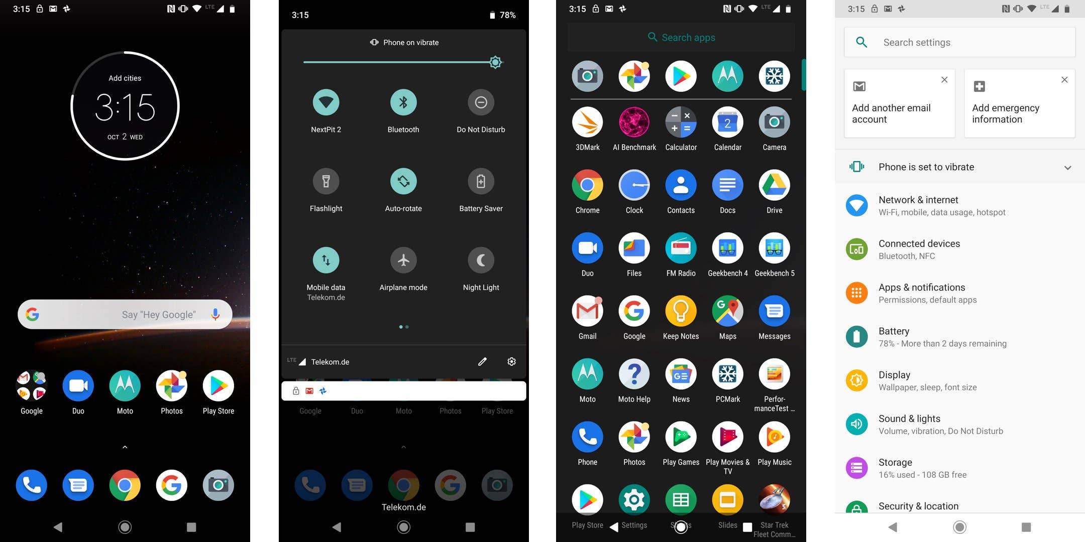 Motorola One Zoom UI