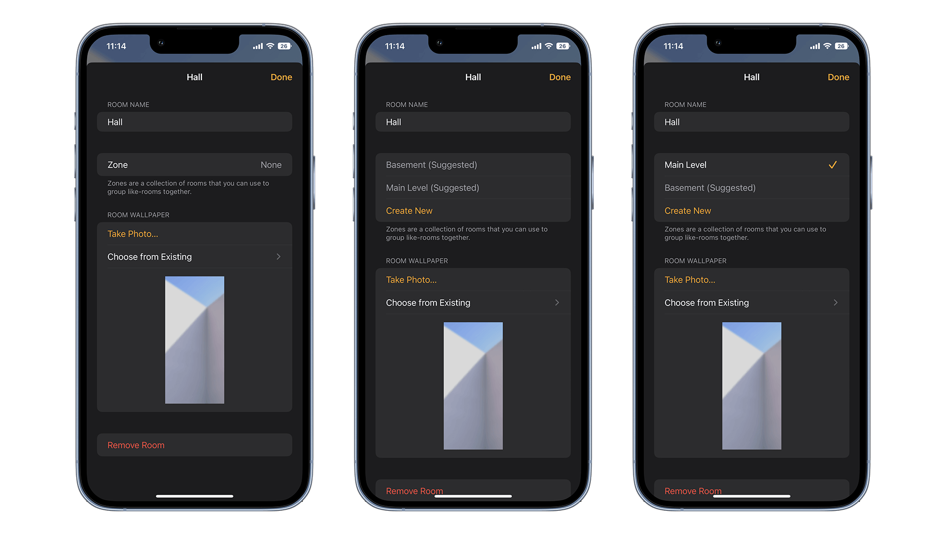 After adding Rooms to Home App, you can also set up zones how to set up zones to homekit