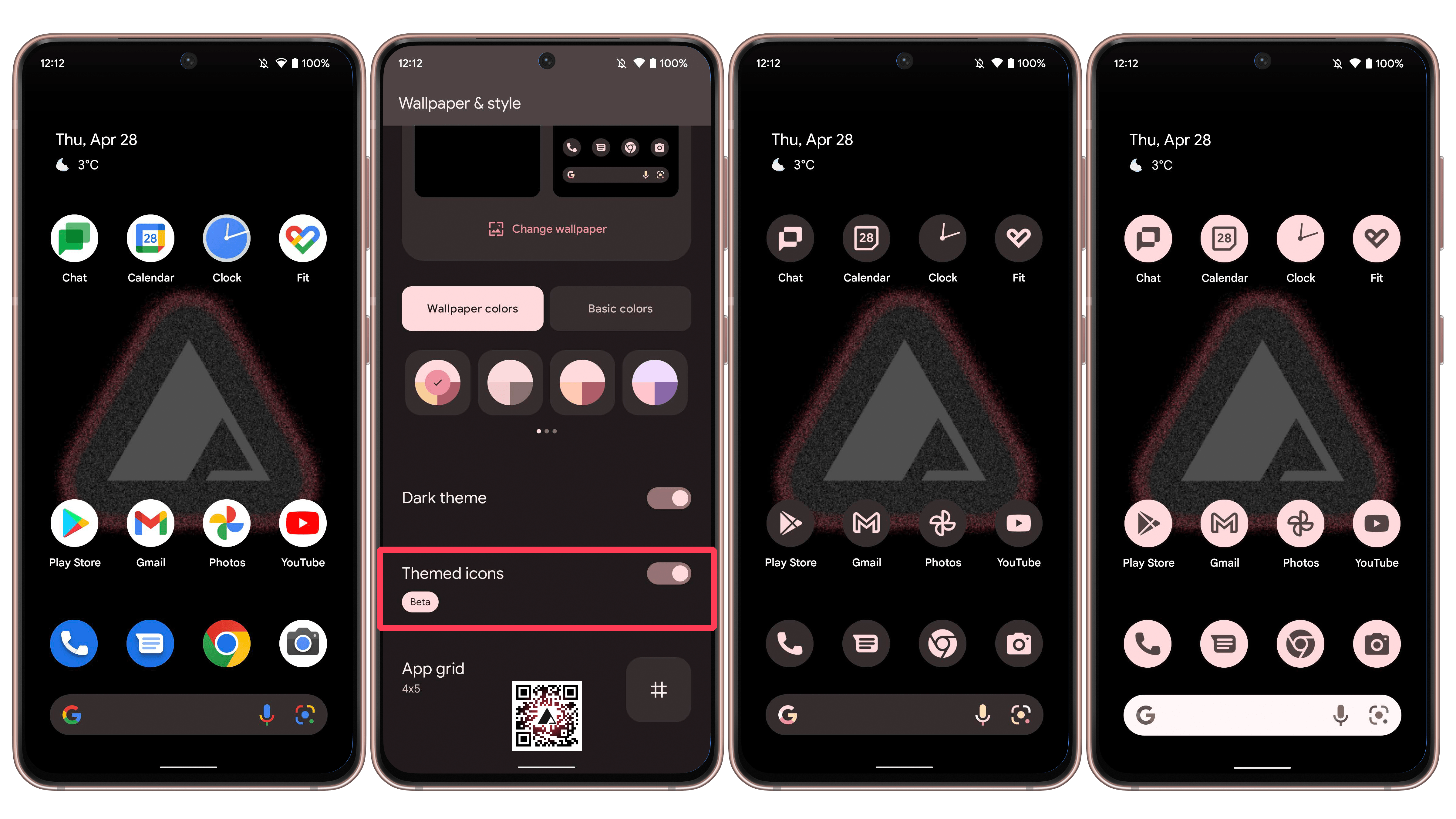 Android 13 app icons