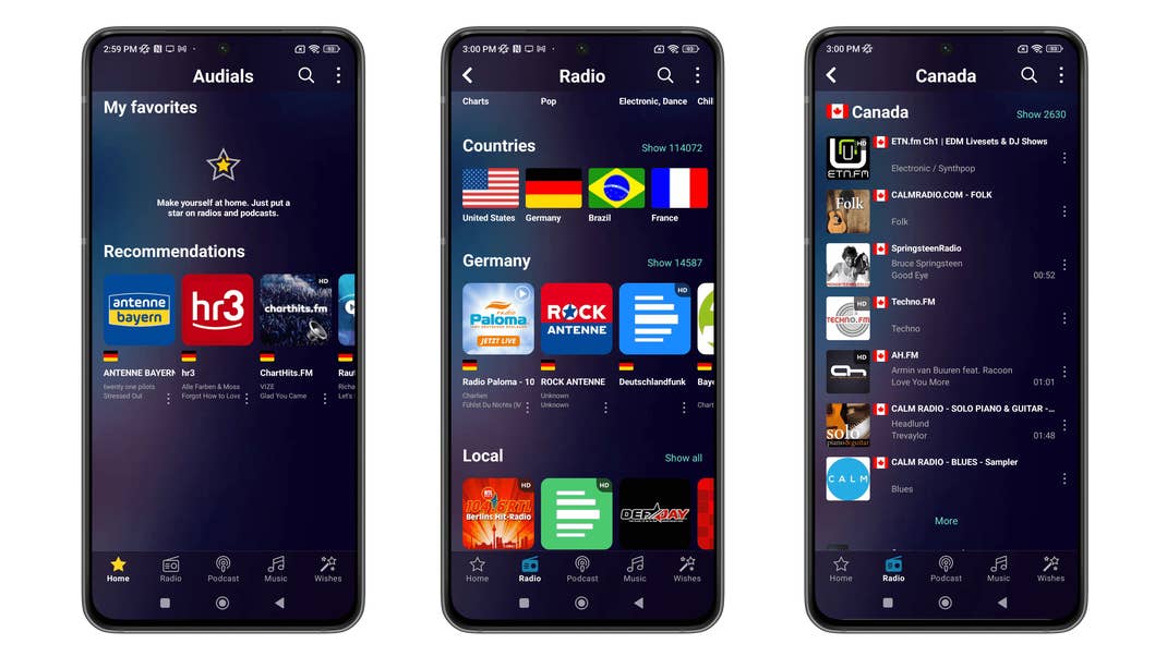 Music download apps - Audials screenshots