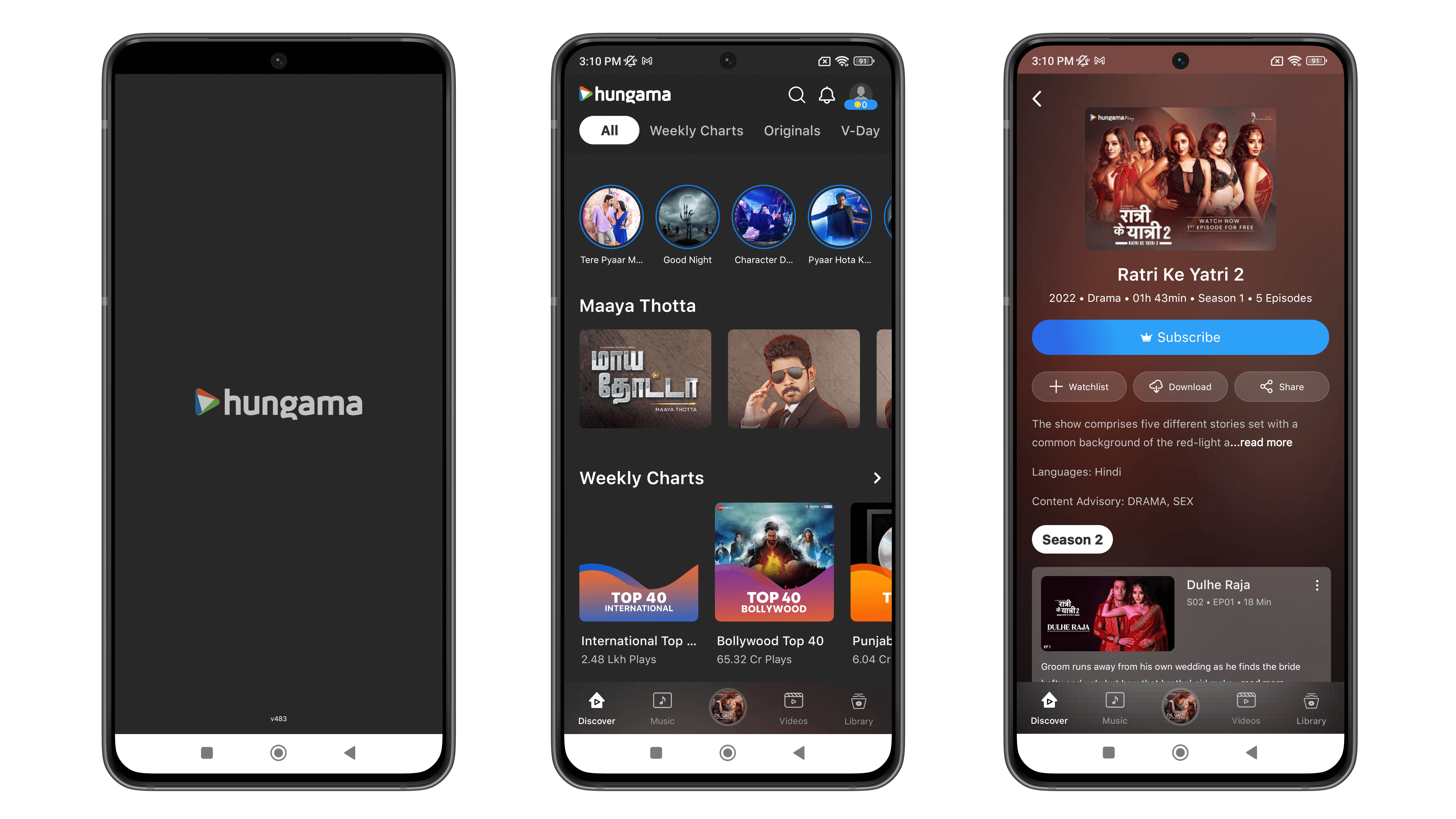 Music download apps - Hungama screenshots