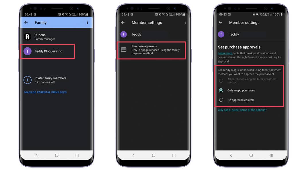 Google Play Store parental approvals Google Play Store parental approvals