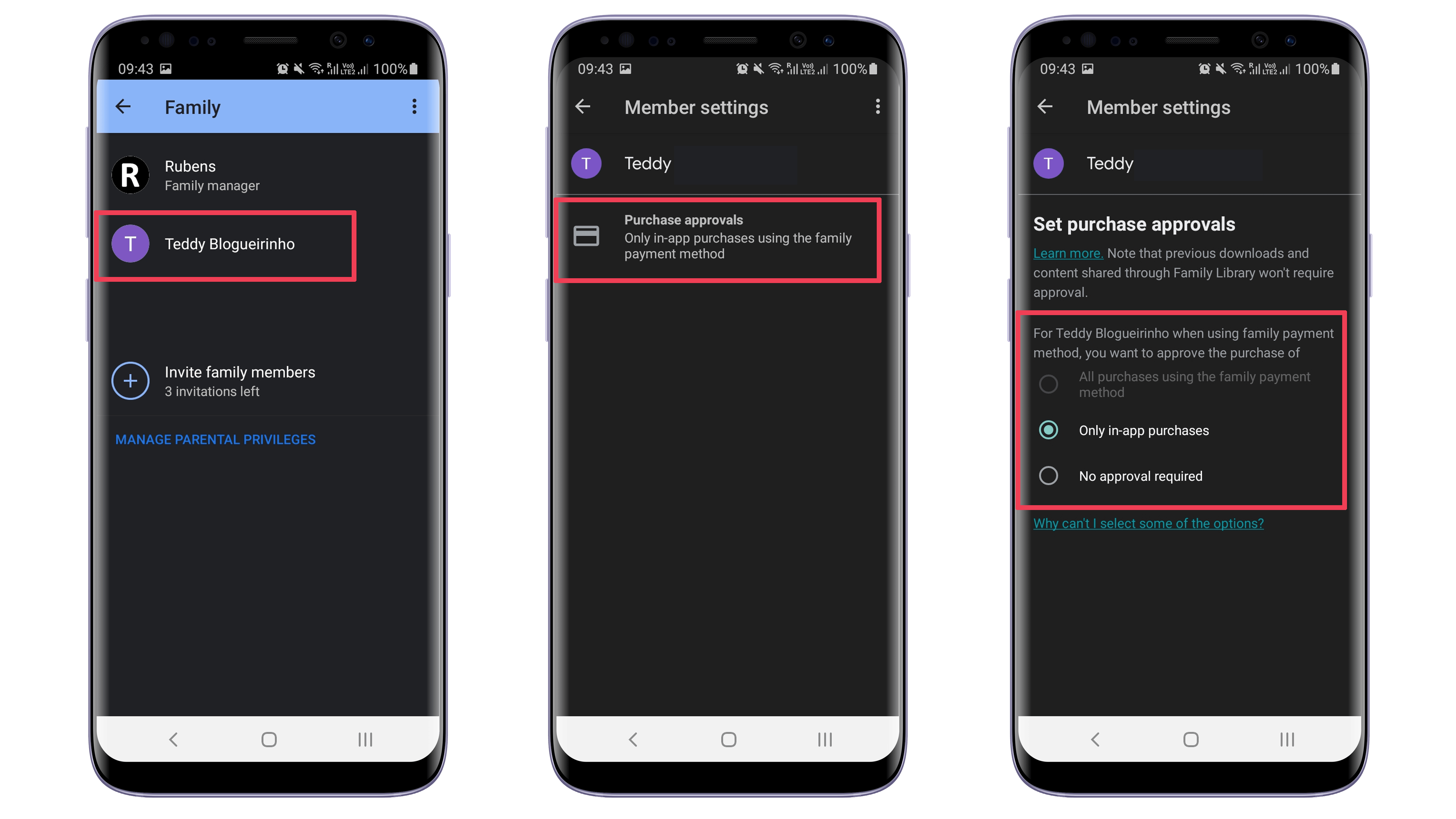 Google Play Store parental approvals Google Play Store parental approvals