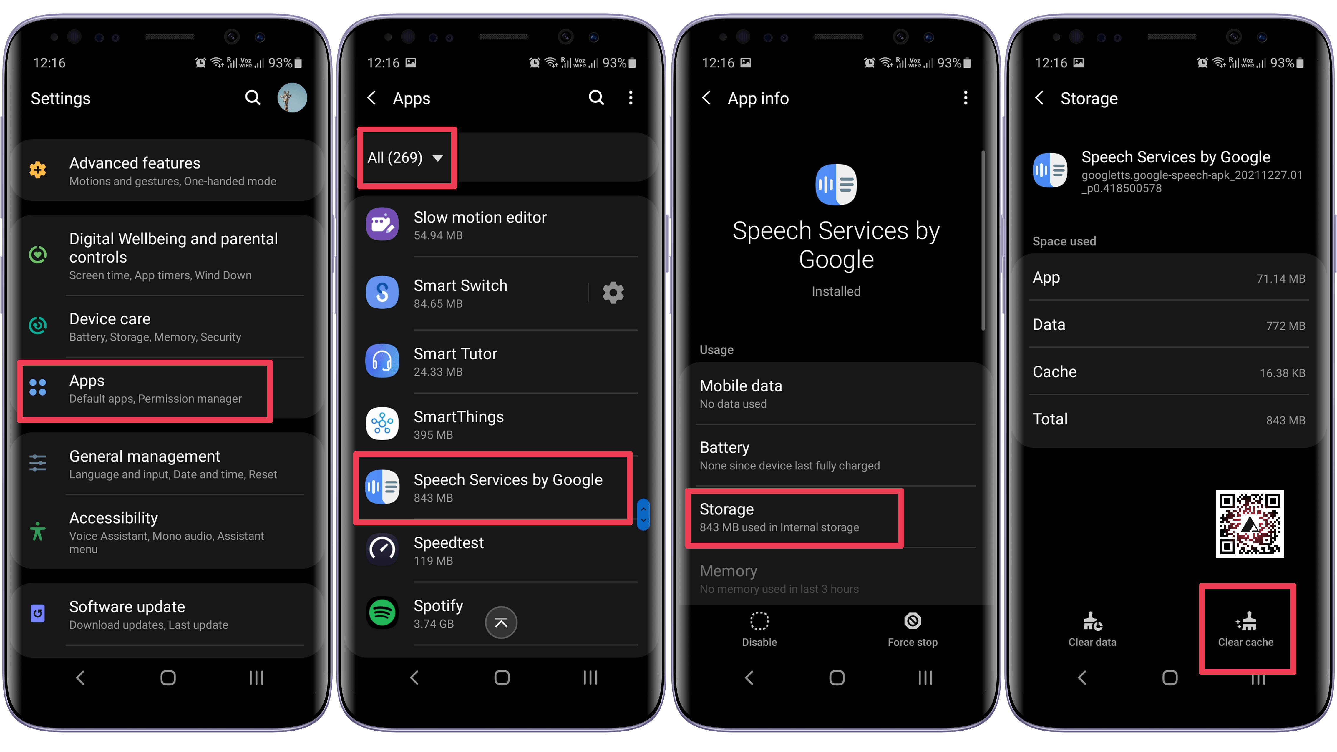 NextPit Speech Services Google Clear Cache
