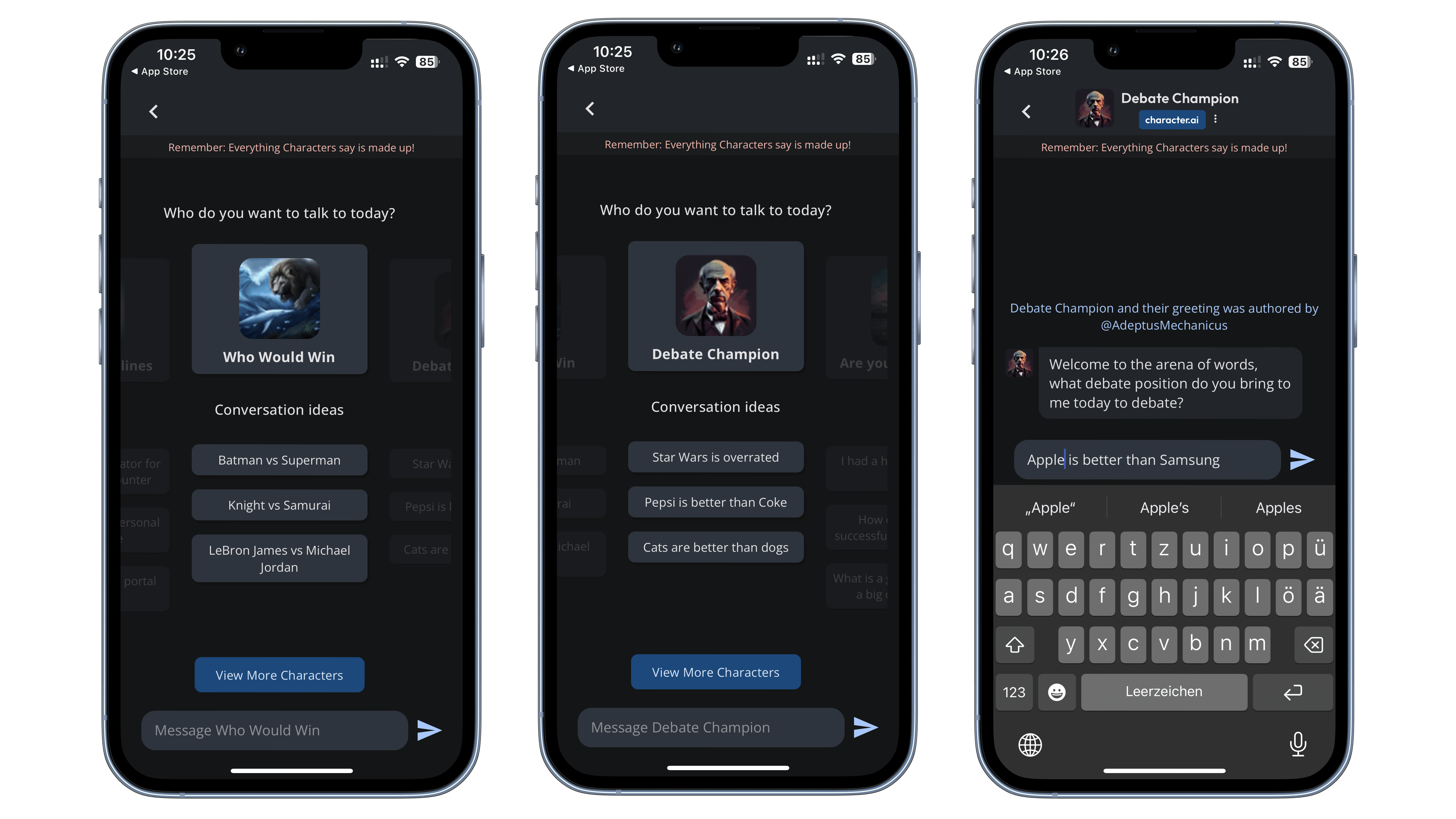 character io Screenshot