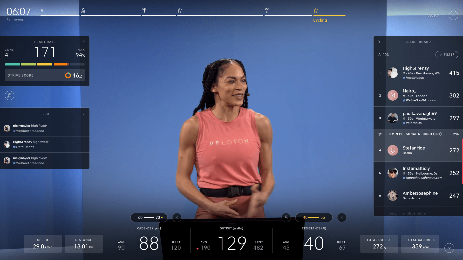 Peloton Bike+ Screenshot