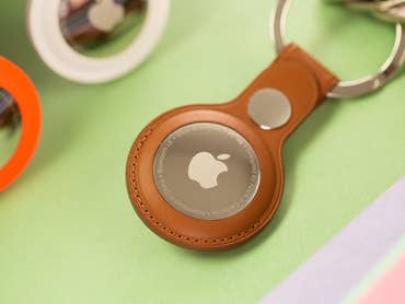 Apple AirTag with leather loop