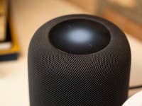 Apple HomePod 2 smart speaker and its display
