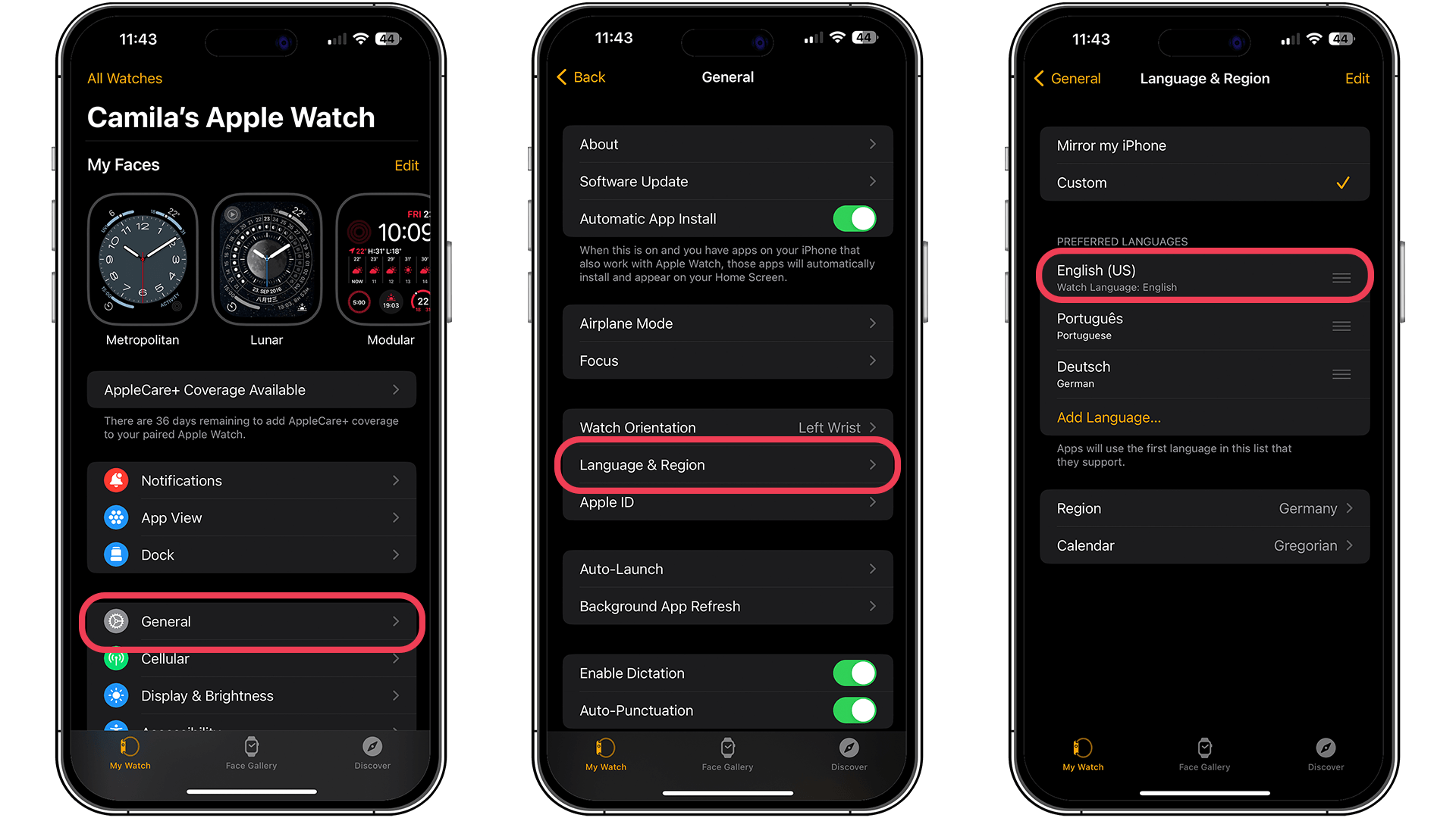 Apple Watch Keyboard in usage