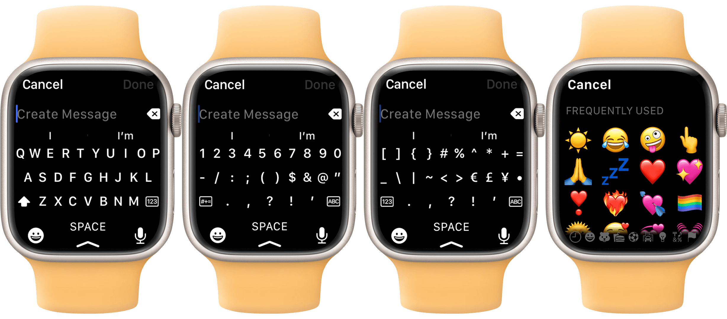 Apple Watch Keyboard in usage