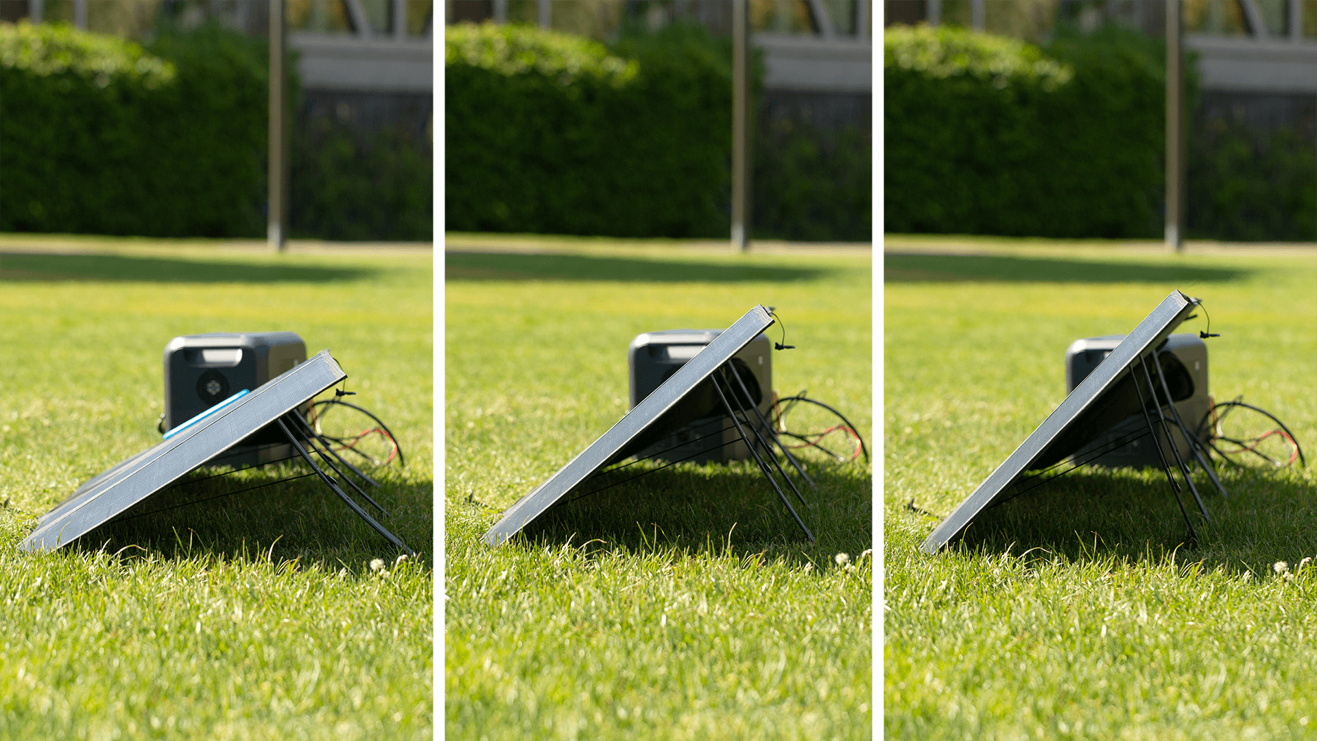 Bluetti PV200 solar panel with different installation angles