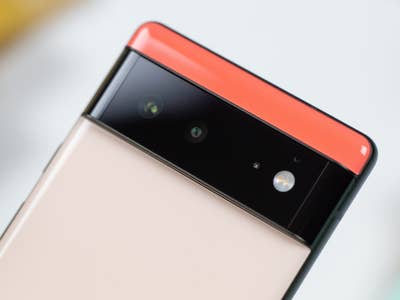 Close up on the Google Pixel 6 camera module
