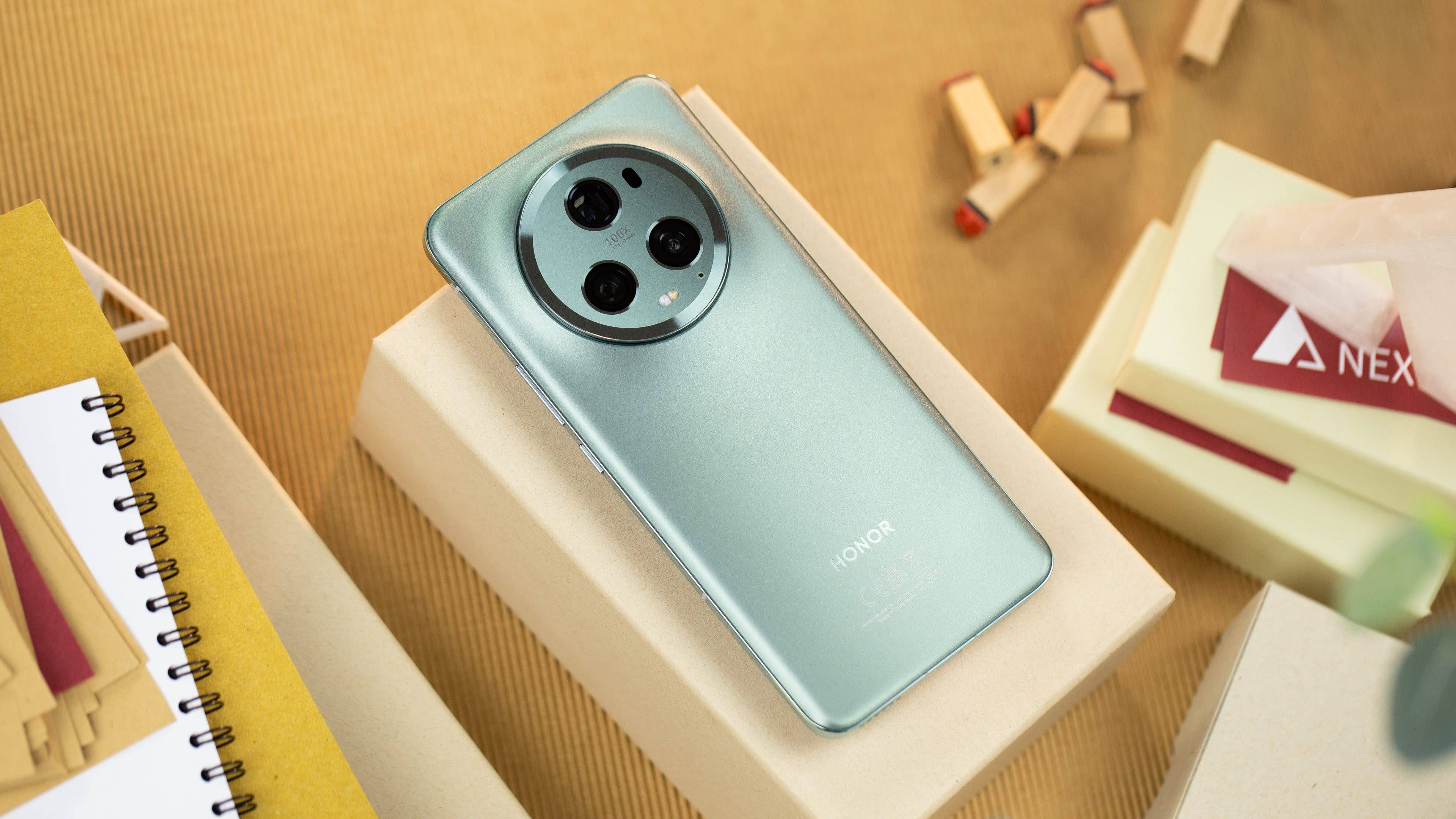 The Honor Magic 5 Pro back panel in detail