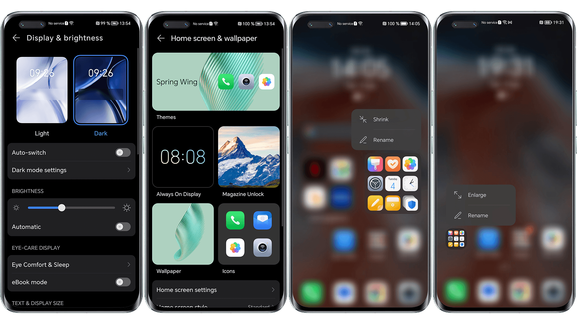 Honor Magic 5 Pro screenshots showing the UI and UX in detail