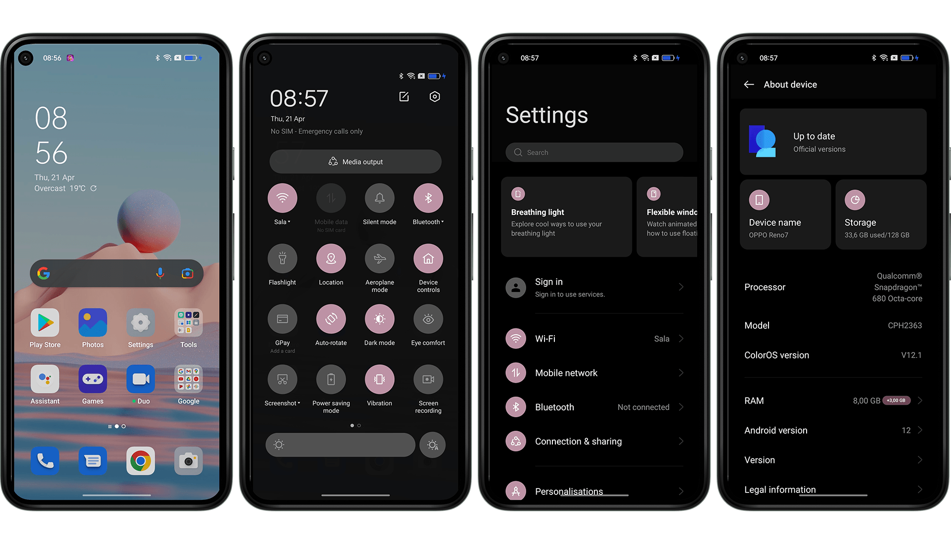 Oppo Reno 7 User Interface Screenshots of Oppo Reno 7 4G Colors 12 UI