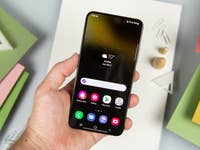 The Samsung Galaxy S22 Plus on a table.