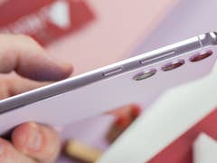 The Galaxy S23+ volume and power buttons in focus.