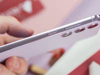 The Galaxy S23+ volume and power buttons in focus.