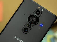 A close up in the Sony's smartphone rear camera