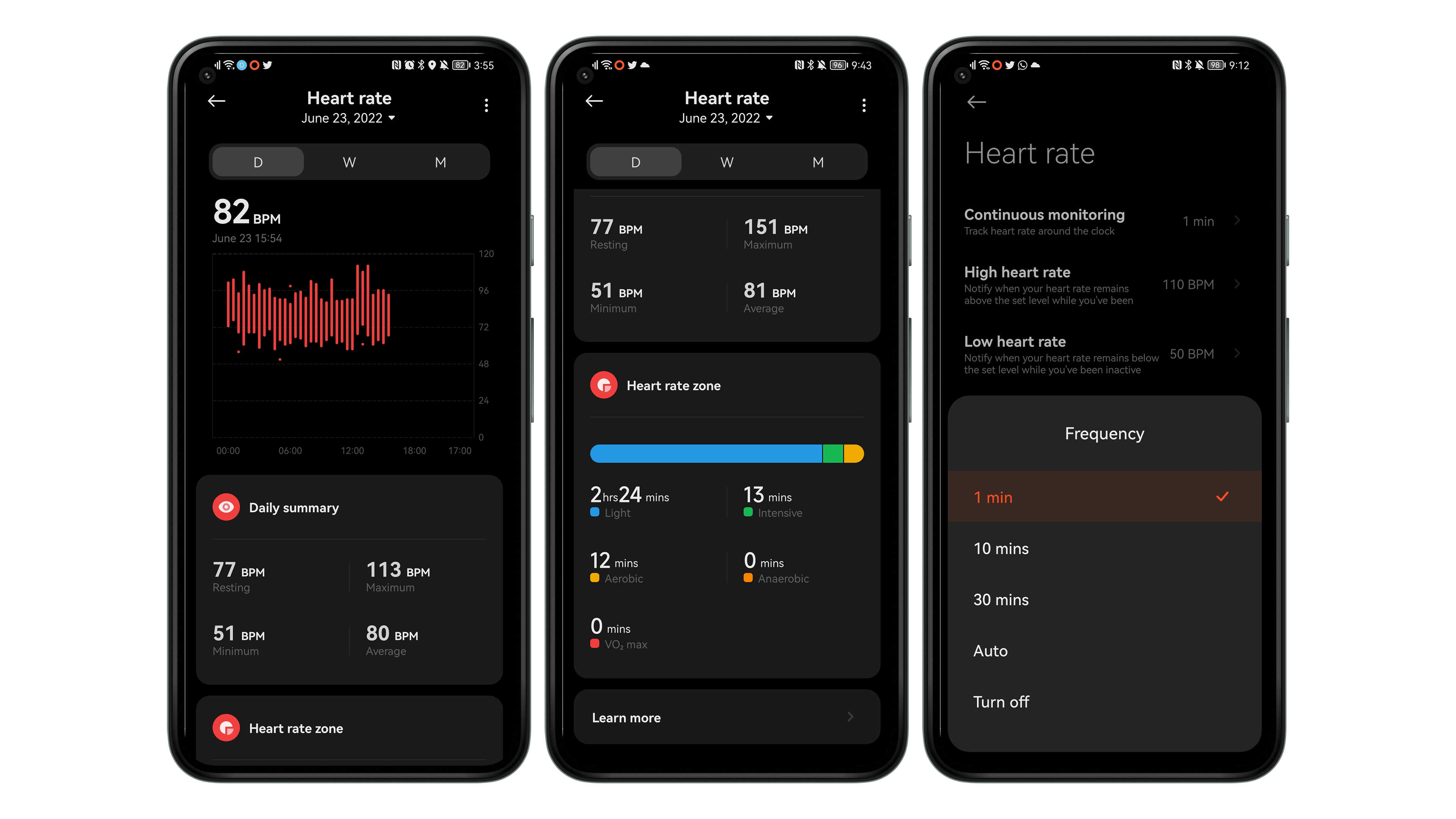 View of the Mi Fitness App