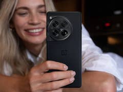 OnePlus 12 in black finish with sand texture