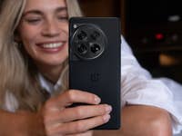 OnePlus 12 in black finish with sand texture