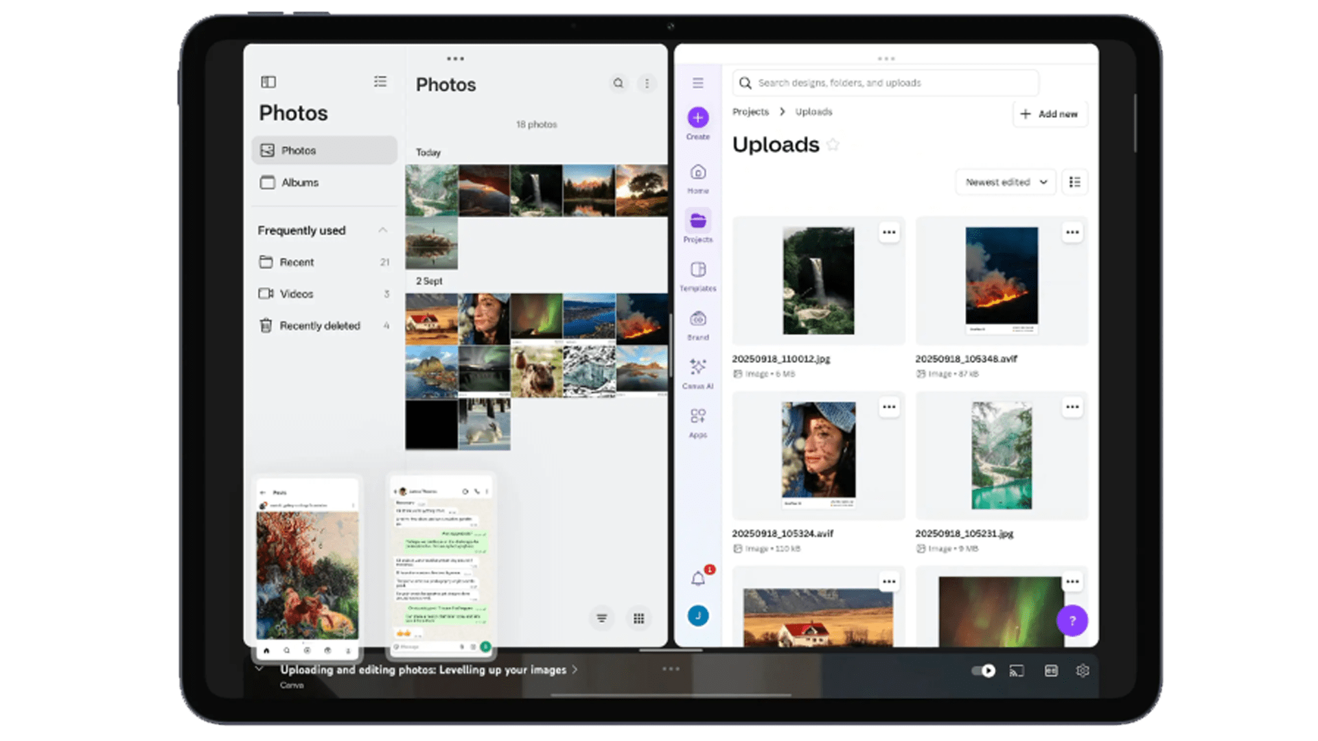 OxygenOS 16 interface displaying photo management with uploads and album sections. OxygenOS 16 interface displaying photo management with uploads and album sections.