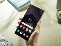 Samsung One UI home screen displayed on a Galaxy S24 Ultra smartphone