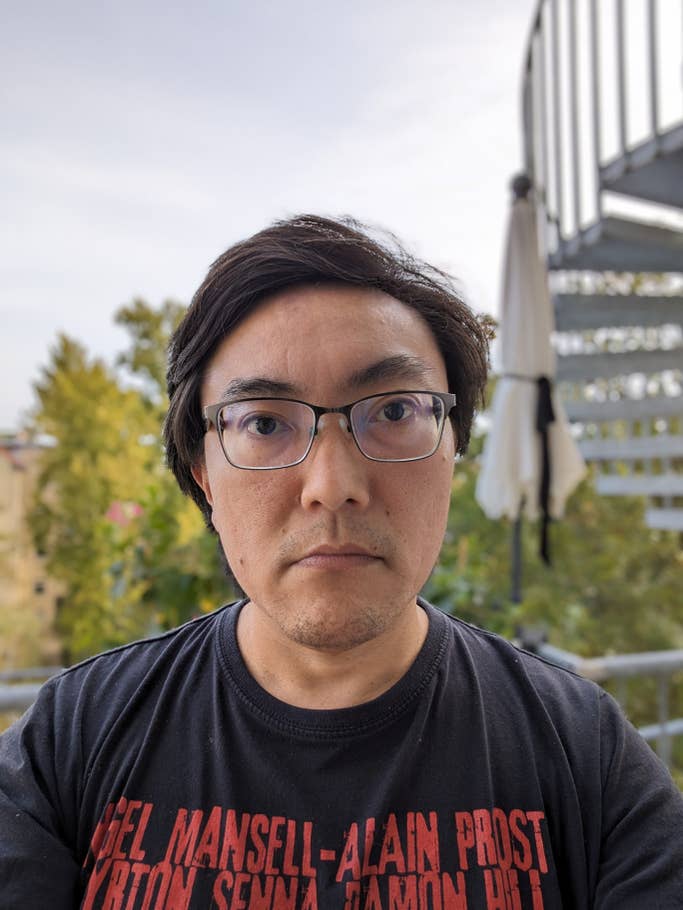 Selfie (0.7x) - Portrait mode on