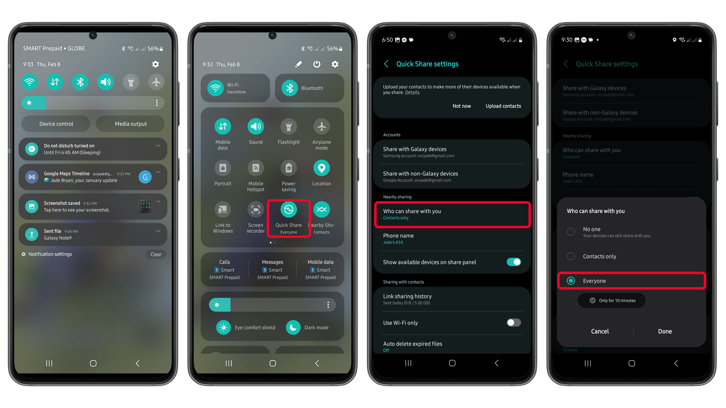 How to use Quick Share on a Samsung Galaxy phone
