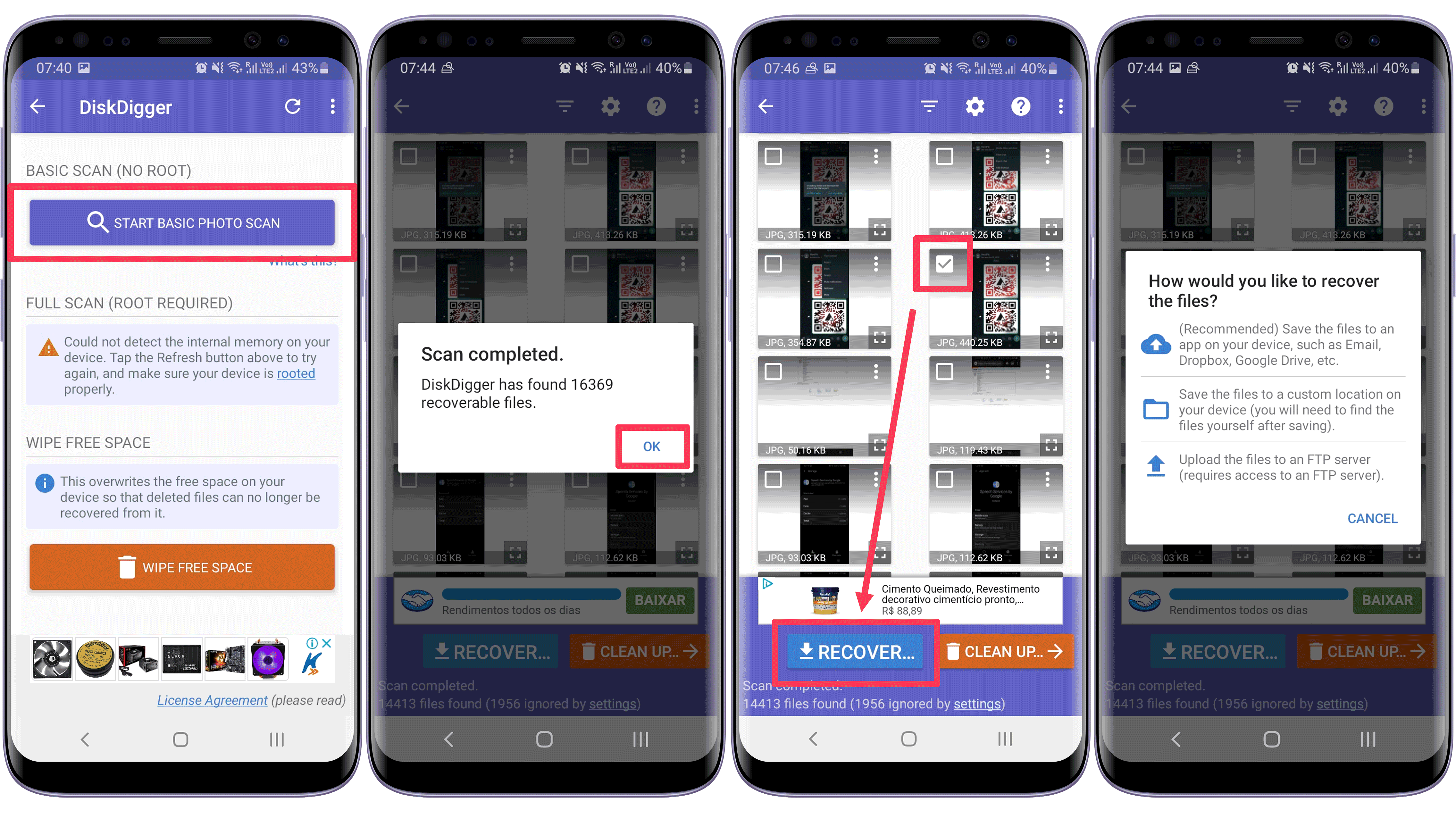 Recover files diskdigger