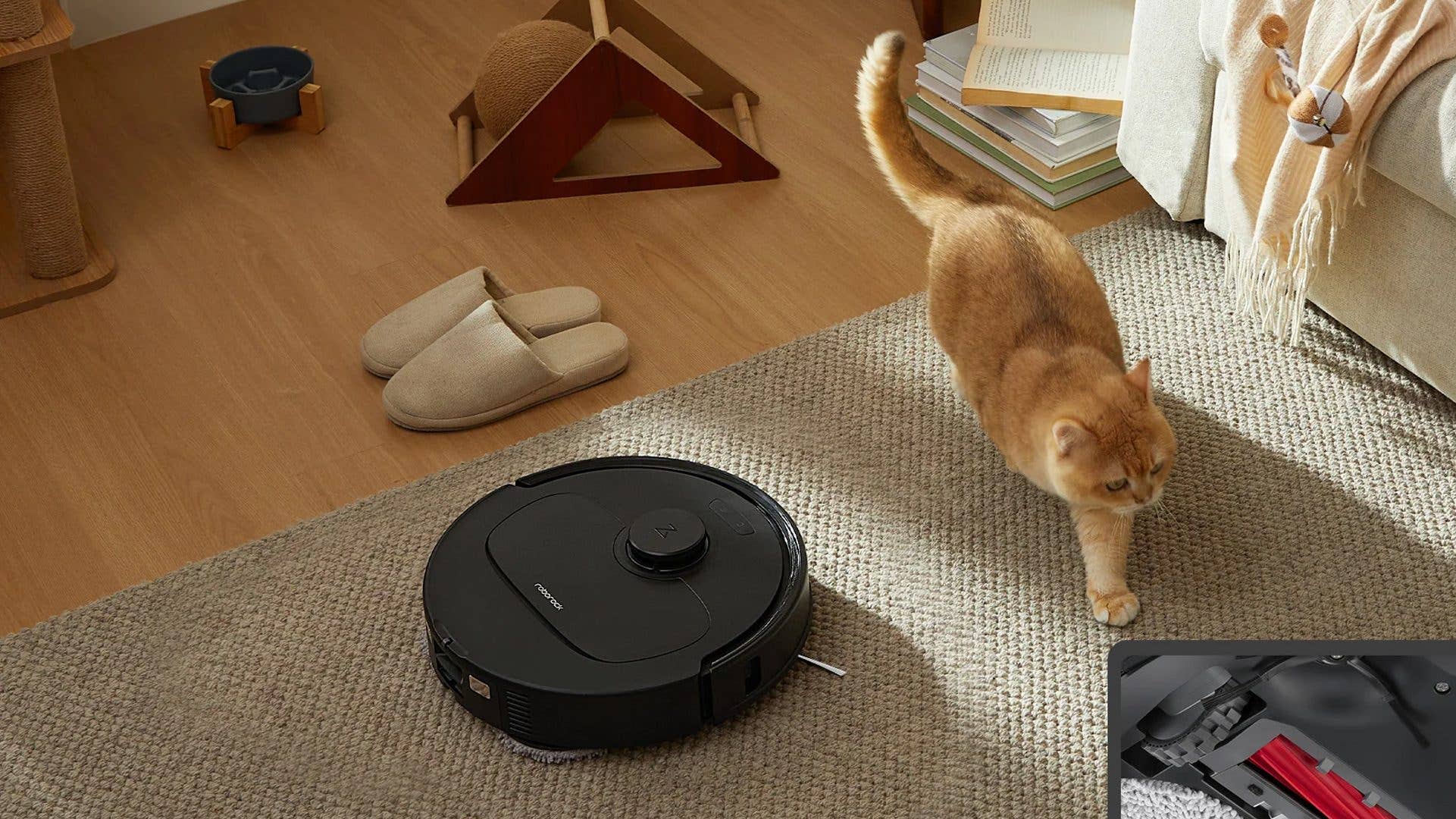 Roborock Qrevo QV 35A robot vacuum and mop with a self-washing feature.