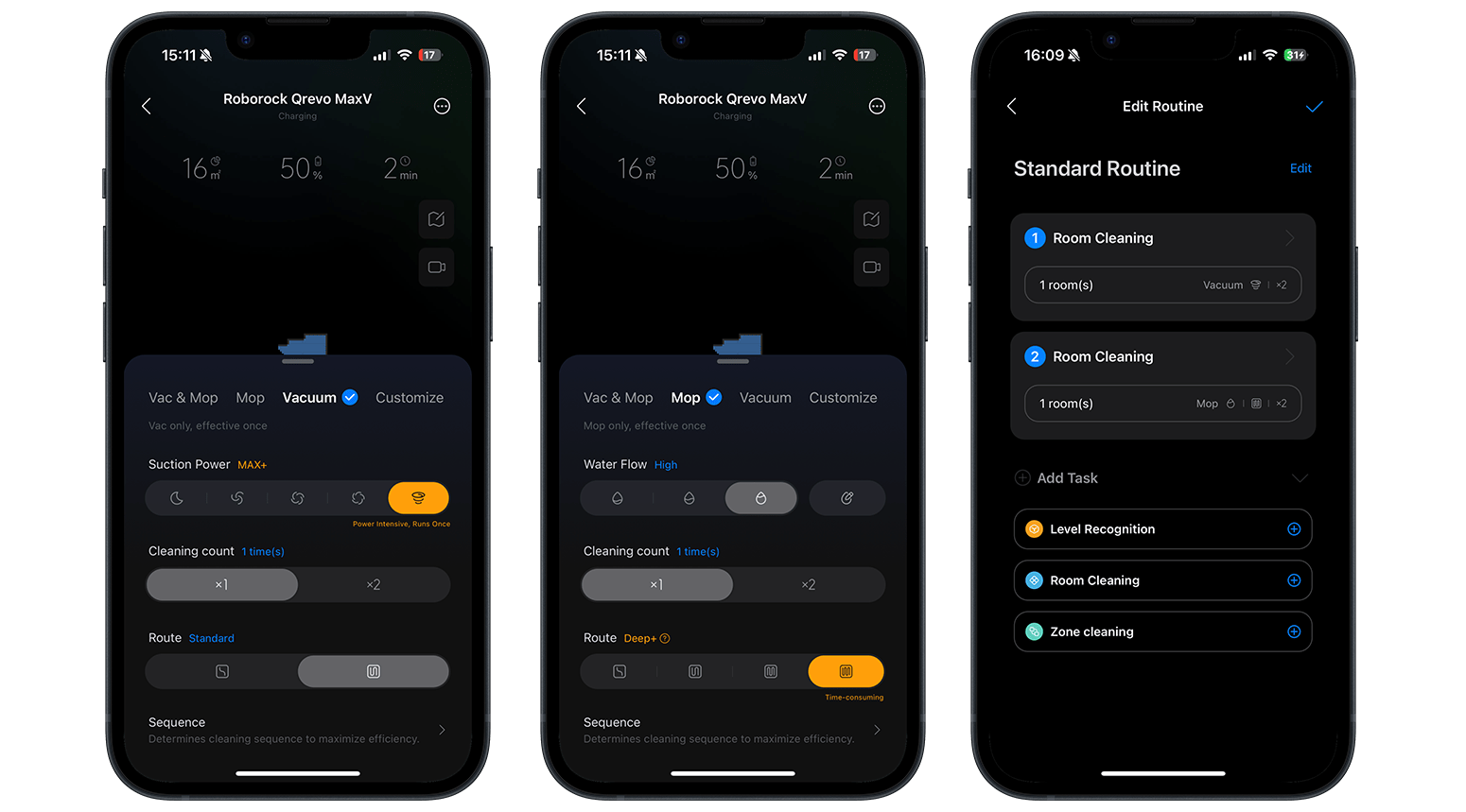 To maintain the maximum suction level at all times, create a routine.