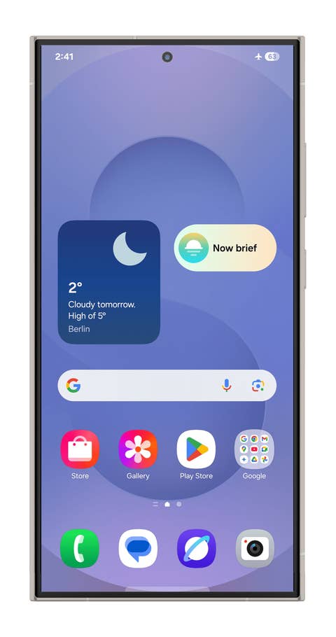 Smartphone screen displaying weather, time, and app icons.