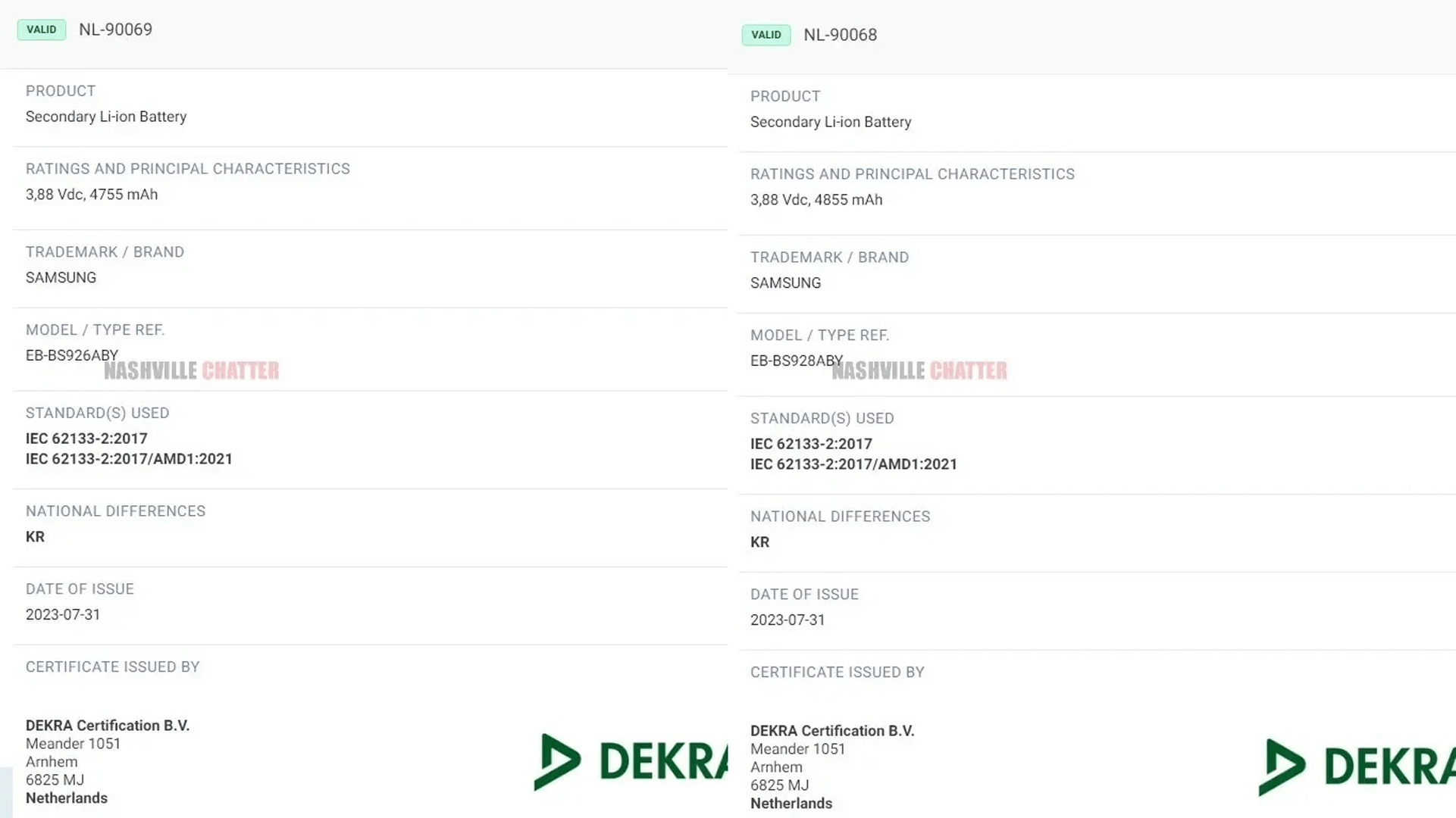Dekra's Battery Certification of Samsung Galaxy S24+ and Galaxy S24 Ultra