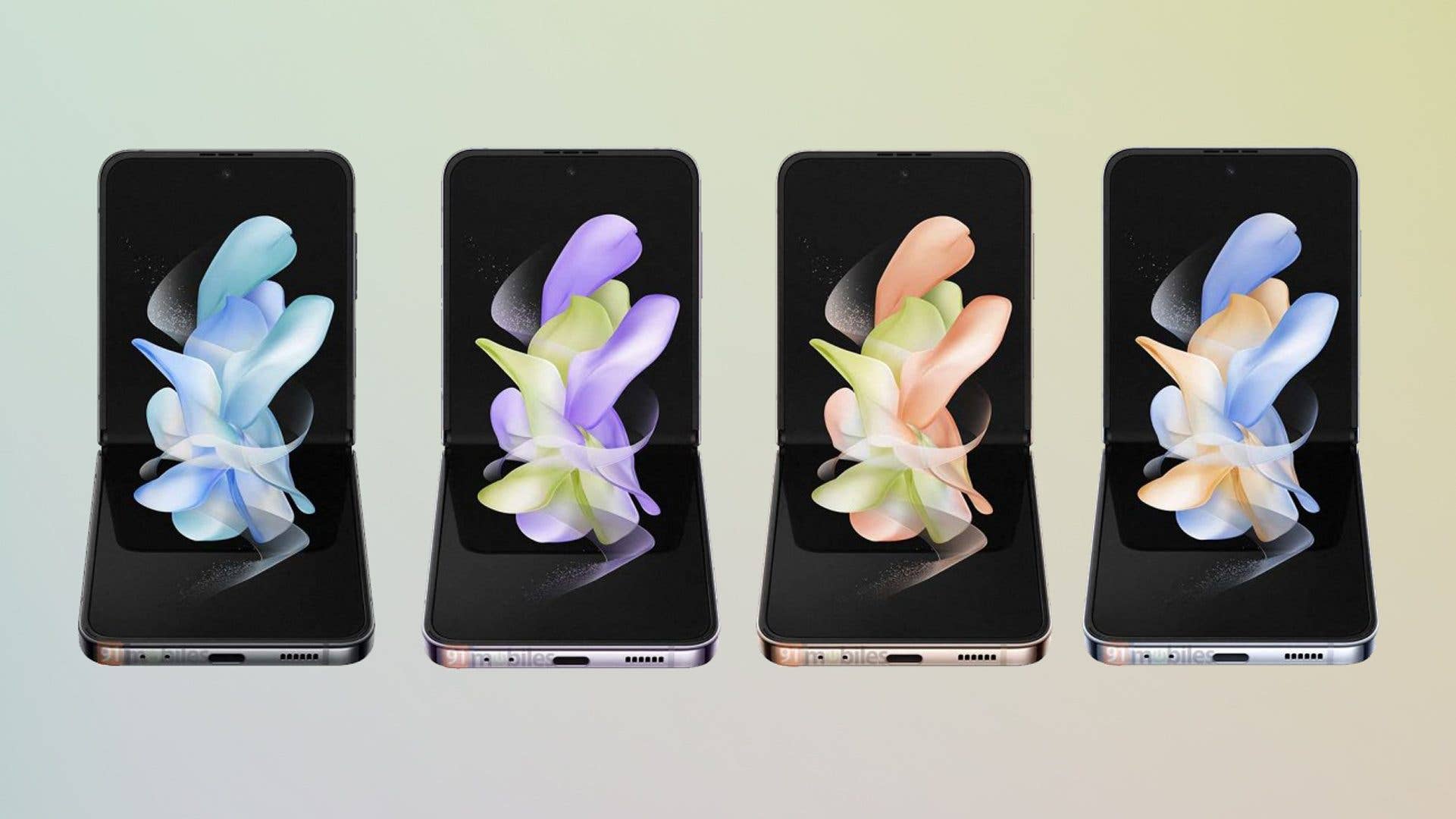 Samsung Galaxy Z Flip 4 official render colors