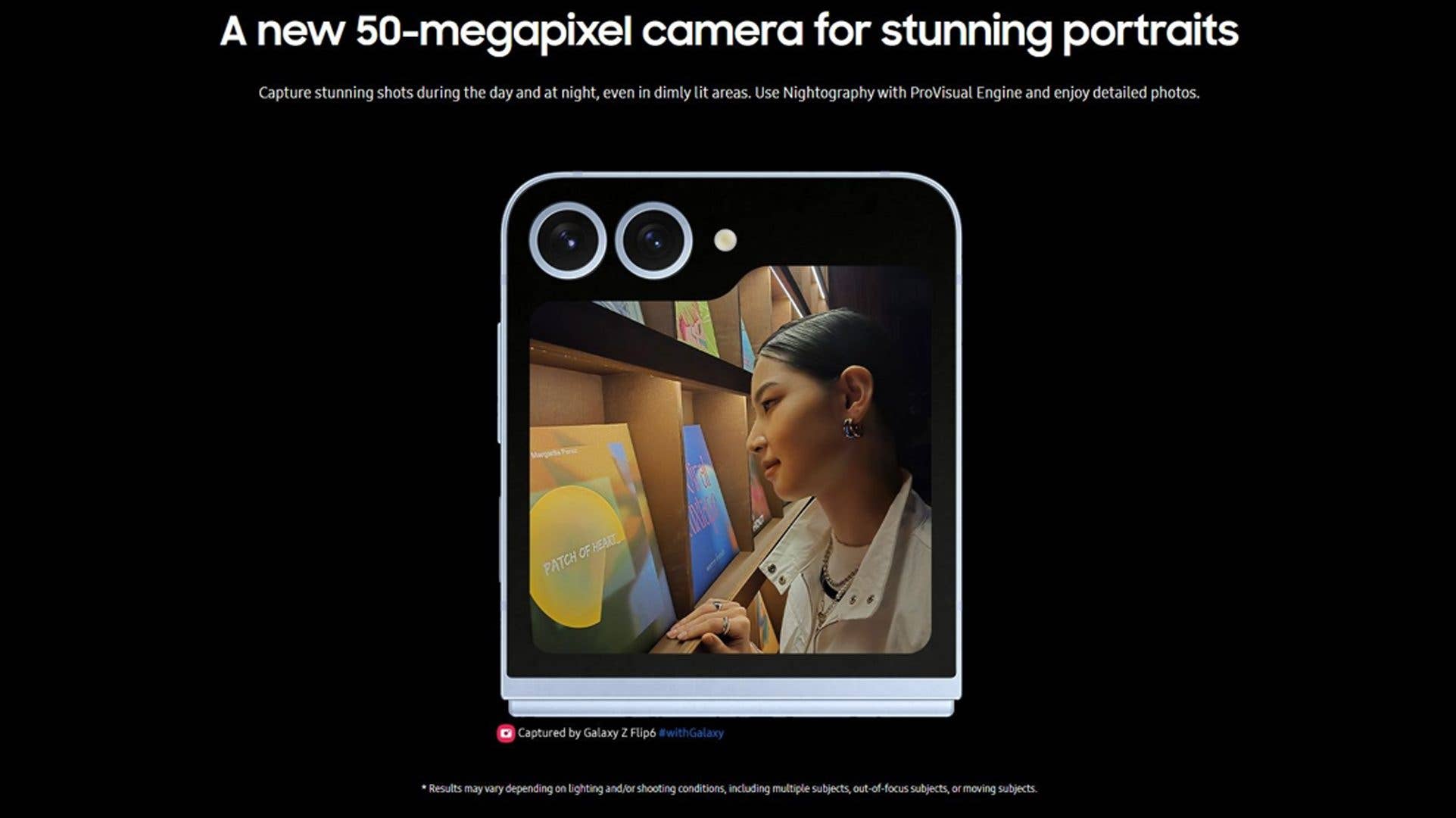 Samsung Galaxy Z Flip 6 with IP48 dust and water resistance