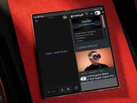 Samsung Galaxy Z Fold 6 with the Gemini app and Chrome side-by-side.