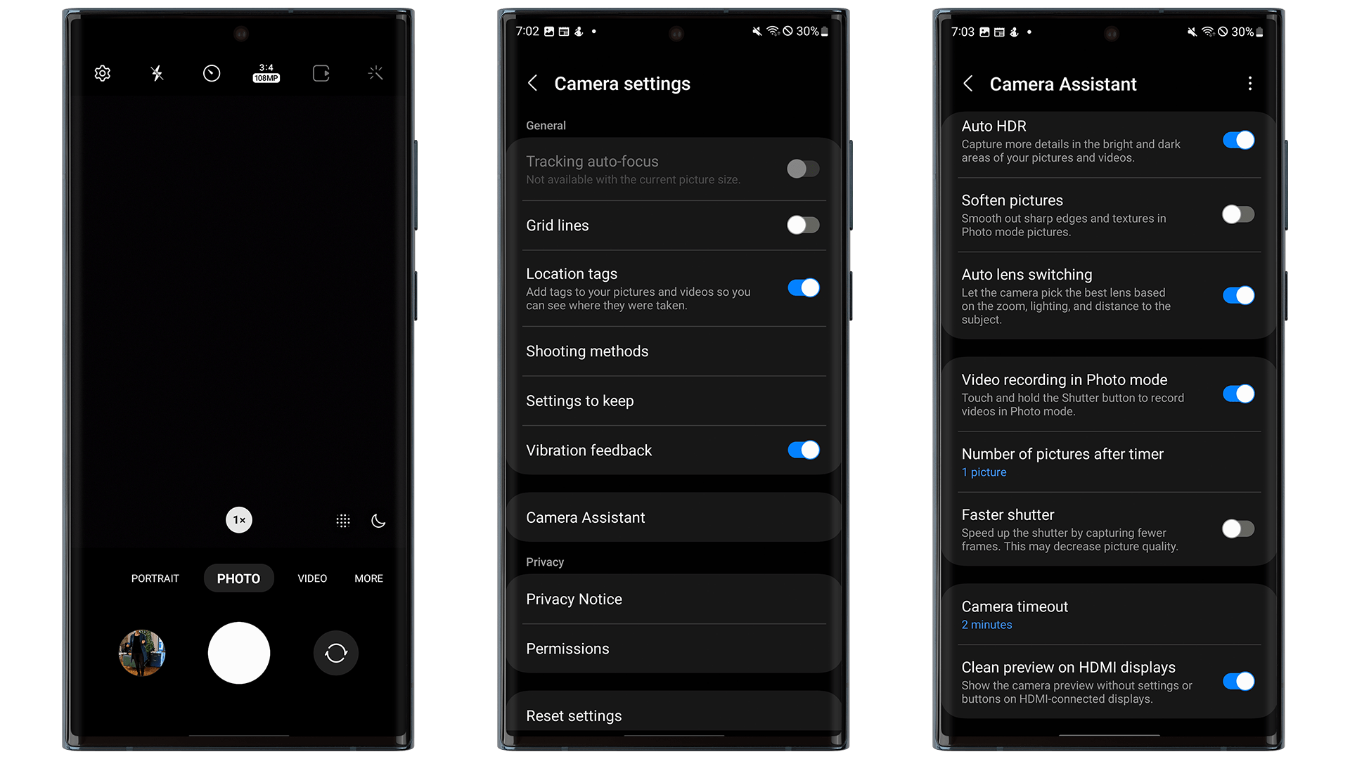 Samsung One UI 5 - Camera Assistant