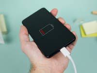 Samsung Galaxy S22 with a charger