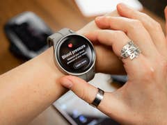 The Galaxy Watch 5 Pro Blood Pressure Monitor screen in detail.