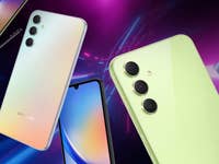 Product images of Samsung Galaxy A34 and Samsung Galaxy A54 side by side