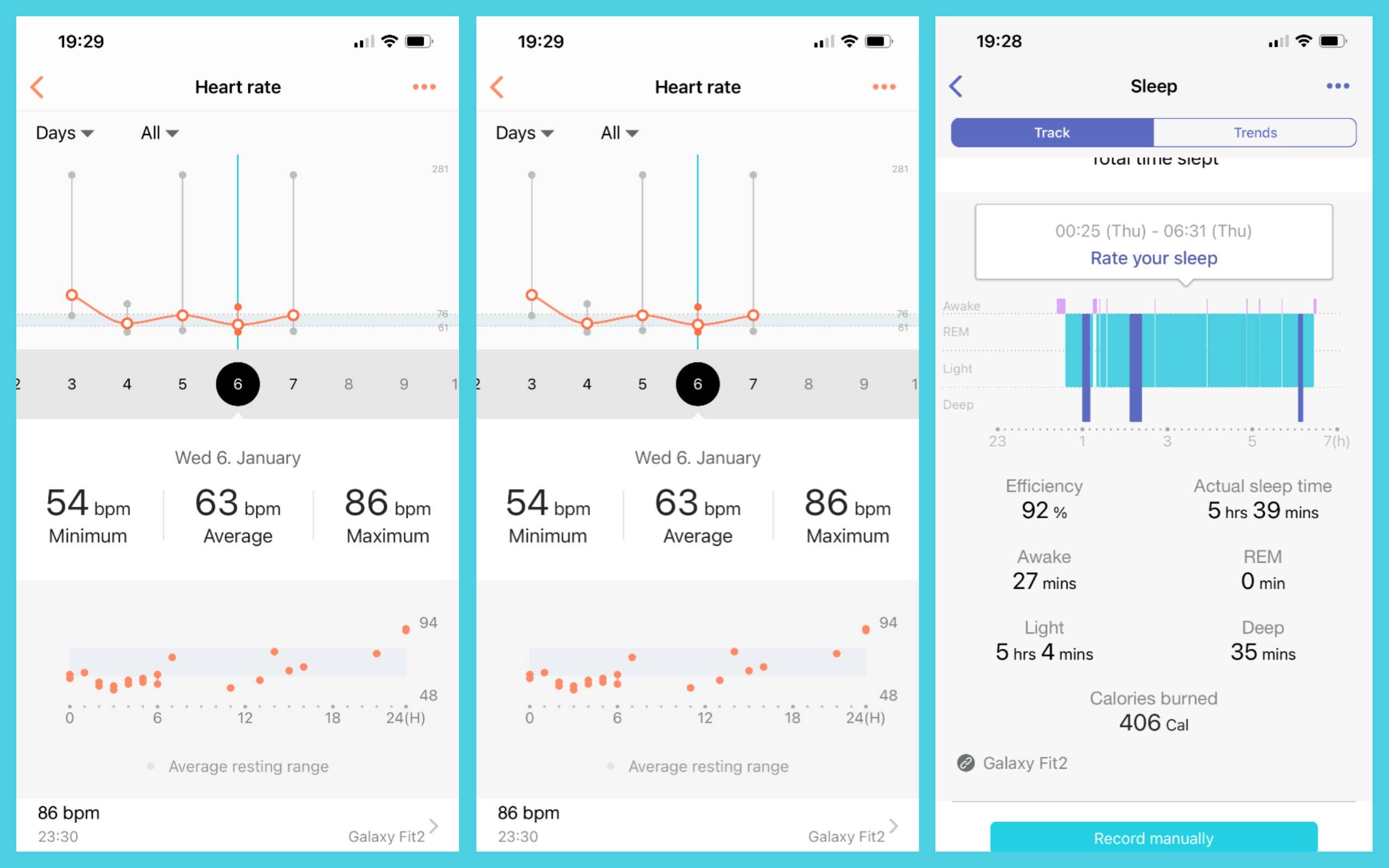 Samsung Health App Screenshot