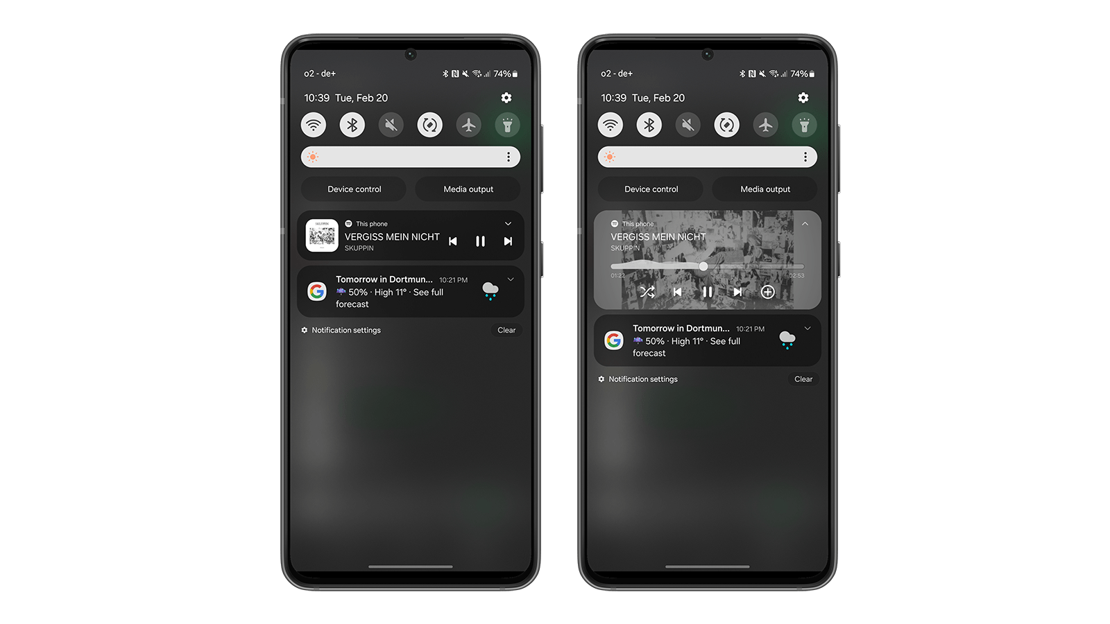 You can see how the media player has subtly changed its look.