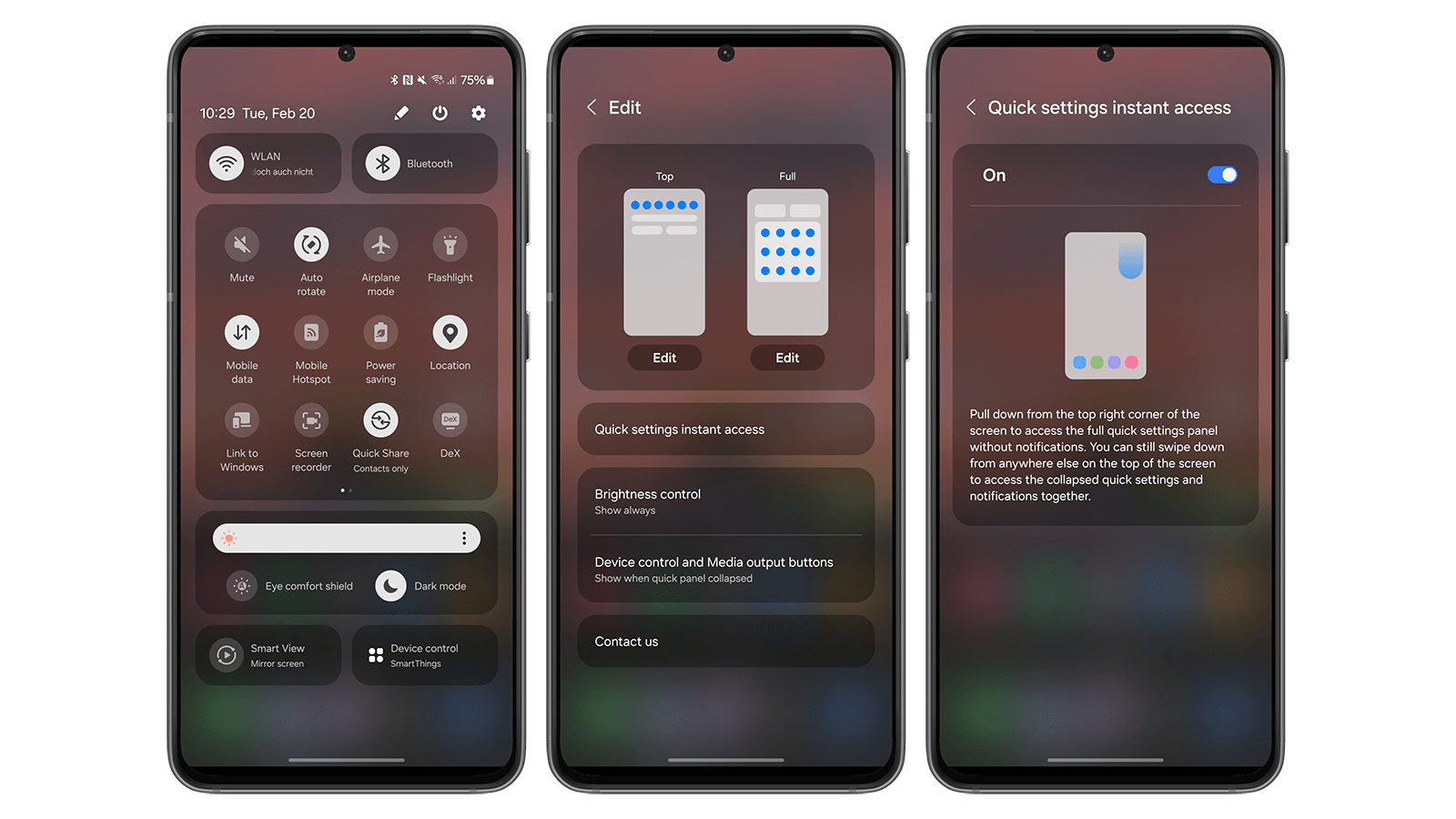 A single swipe can now let you open the expanded Quick Start menu in a jiffy.