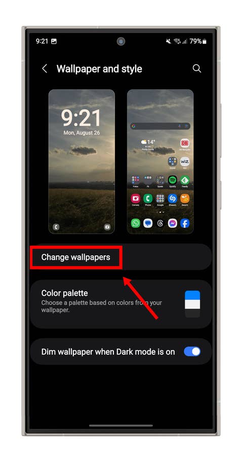 One UI 6 screenshot: Setting up real-time weather wallpapers