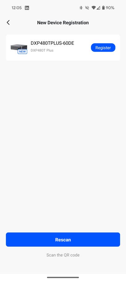 Screenshots from the Ugreen NAS mobile app