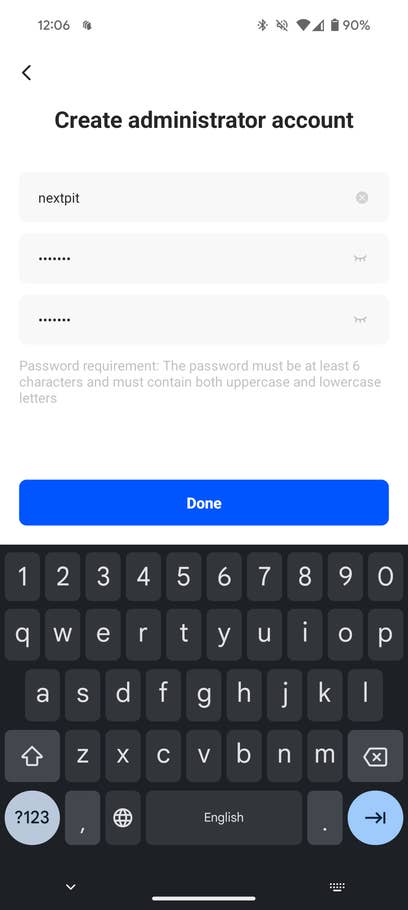 Screenshots from the Ugreen NAS mobile app